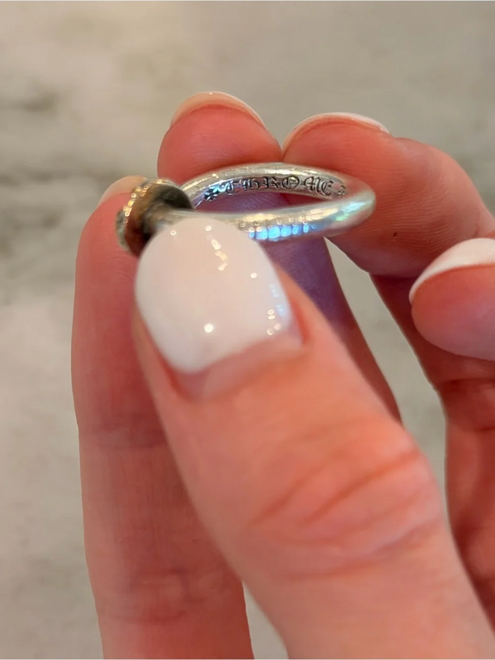 Chrome Hearts Forever Nail Ring Sterling Silver Size 6
